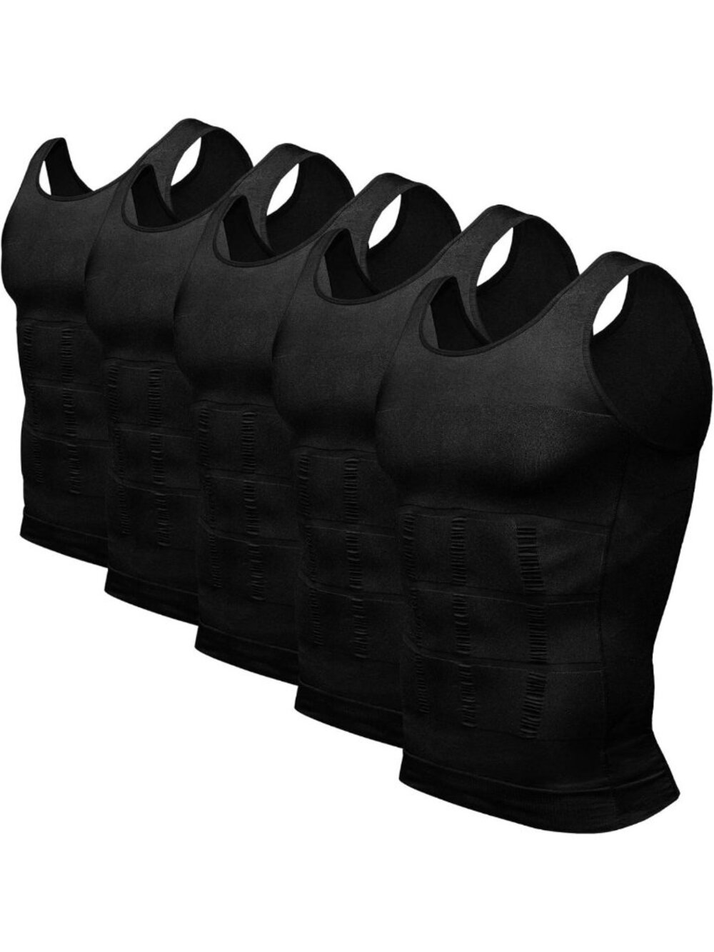 Men's Compression Shirt 5-Pack | Body Shapewear Tummy Control Tank Tops